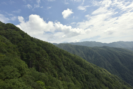 藍天白云與青山綿綿