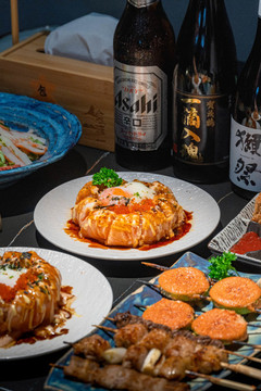 流心熔巖三文魚飯