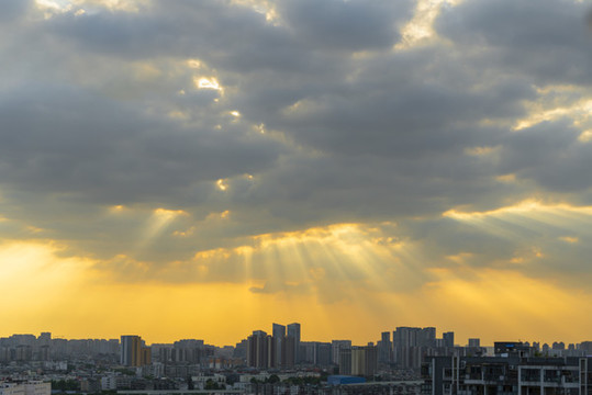 都市霞光