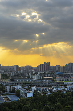 都市霞光
