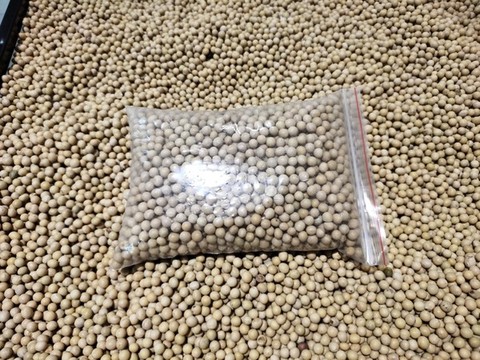 黃豆與打包的黃豆