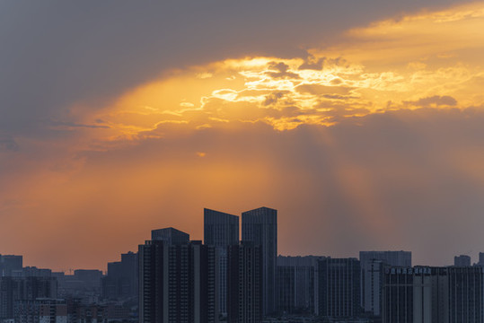 都市霞光