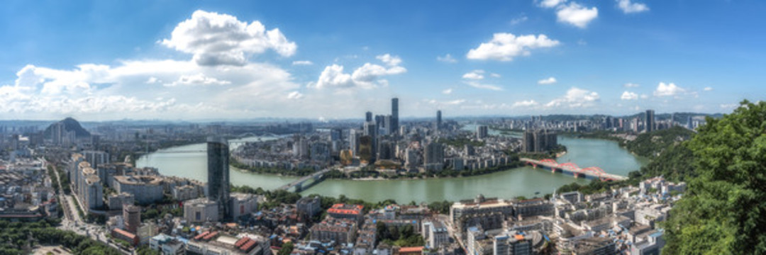航拍柳州全景圖
