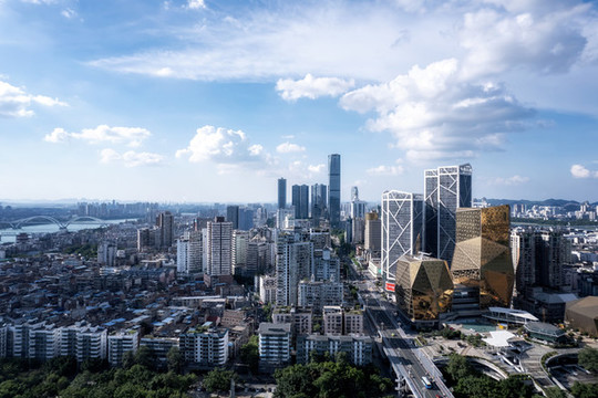 航拍柳州市容市貌