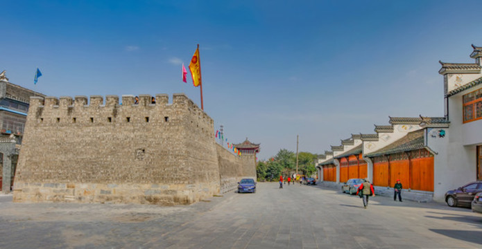 合肥三河鎮(zhèn)古城墻全景圖