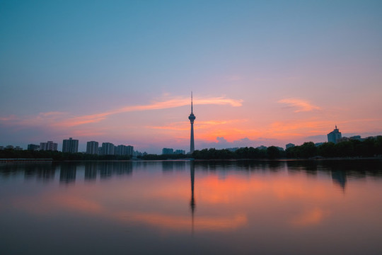 玉淵潭日落