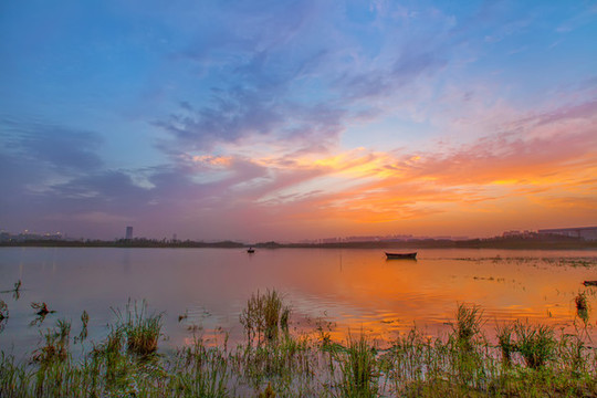 合肥方興湖夕照