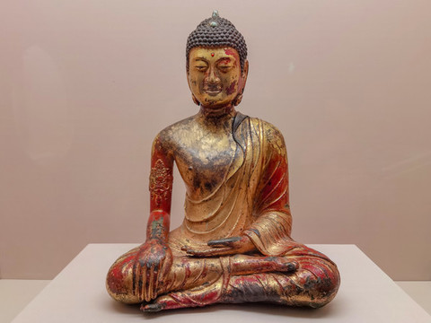 明代文殊菩薩金銅像