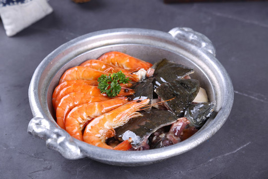 野生甲魚(yú)焗大蝦