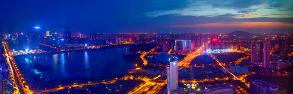 合肥政務(wù)文化新區(qū)夜景