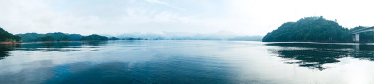 千島湖湖泊全景圖