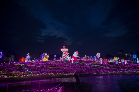 夢幻彩燈燈夜景