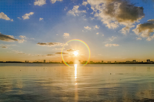滴水湖日落