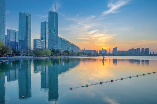 合肥天鵝湖全景圖