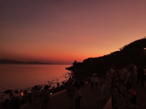夕陽殘影