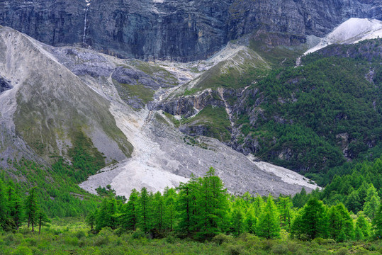 甘孜稻城亞丁冰川瀑布高山流水