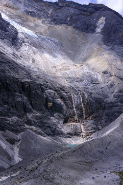 甘孜稻城亞丁冰川瀑布高山流水
