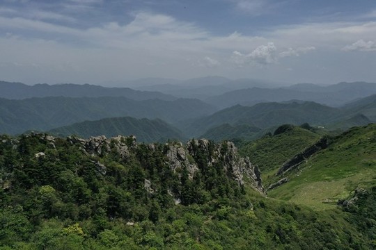 航拍山脈山川秦嶺