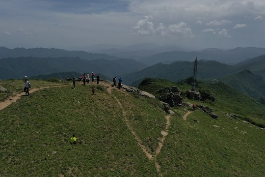 航拍秦嶺山脈