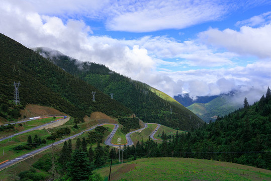 甘孜理塘剪子灣山天路十八彎