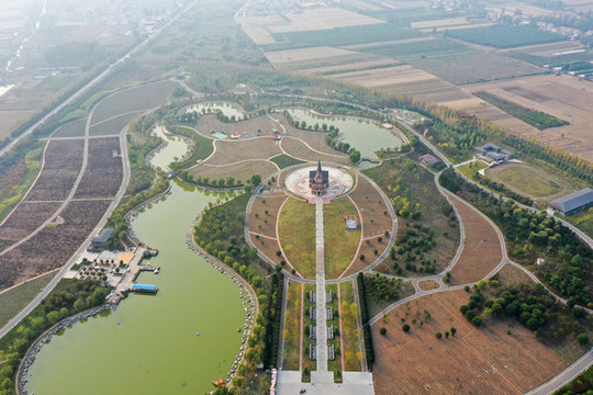航拍柳孜文化園