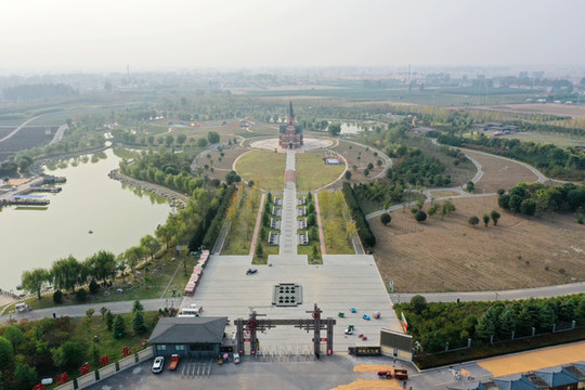 航拍柳孜文化園