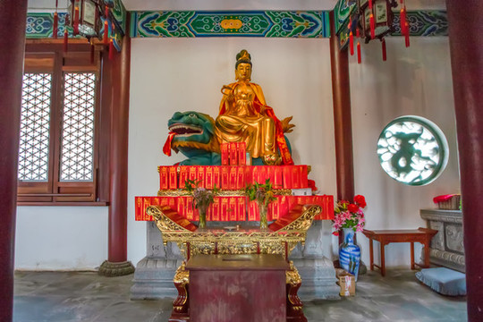 銅陵大通古鎮(zhèn)大士閣文殊菩薩