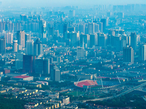 航拍濟(jì)南都市風(fēng)光