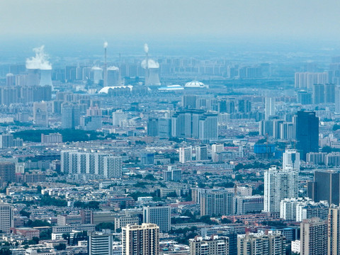 航拍濟(jì)南都市風(fēng)光