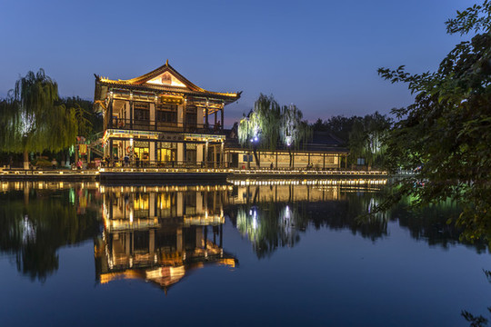 龍?zhí)队^魚夜景
