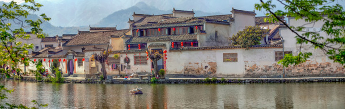宏村南湖全景圖
