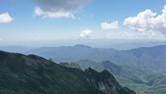 航拍秦嶺朱雀森嶺公園冰晶頂