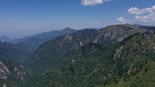 航拍秦嶺山脈自然風(fēng)光