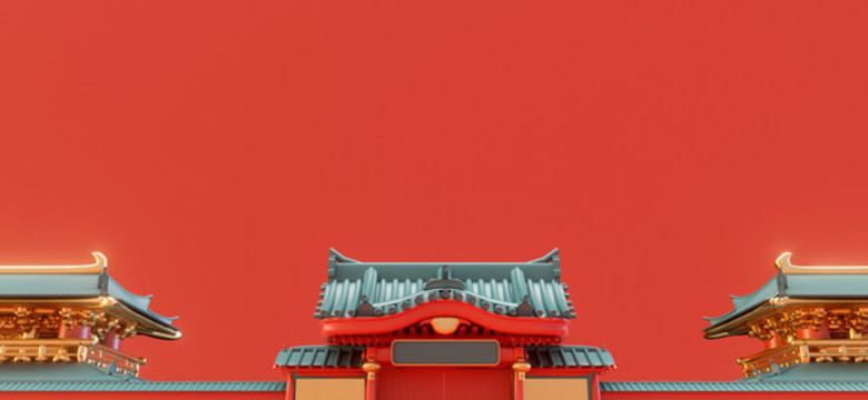 3d渲染國(guó)風(fēng)卡通背景