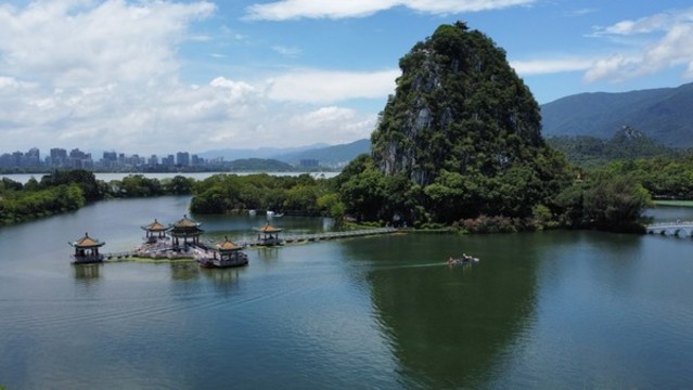 肇慶七星巖航拍美景