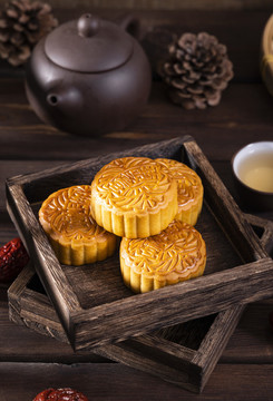 中國傳統(tǒng)節(jié)日中秋節(jié)美食月餅