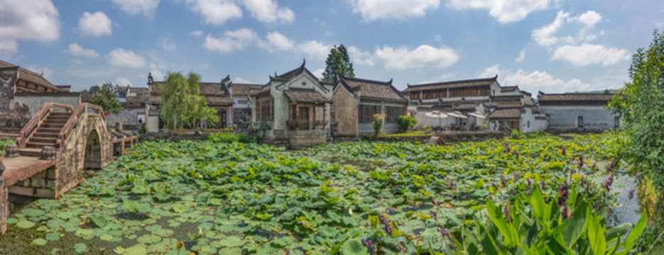 呈坎永興湖全景圖