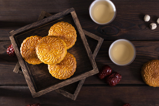 中國(guó)傳統(tǒng)節(jié)日中秋節(jié)美食月餅