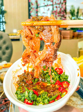涮牛肉特寫