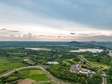 合肥城市風(fēng)光全景航拍