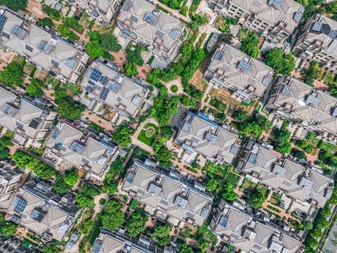 合肥城市風(fēng)光全景航拍