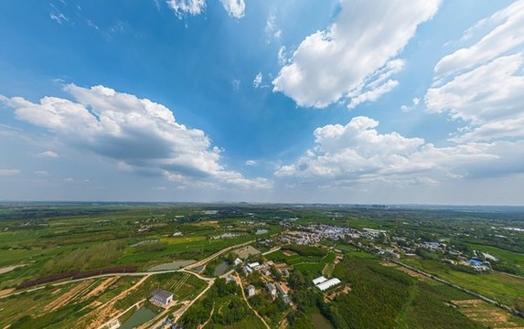 合肥城市風(fēng)光全景航拍