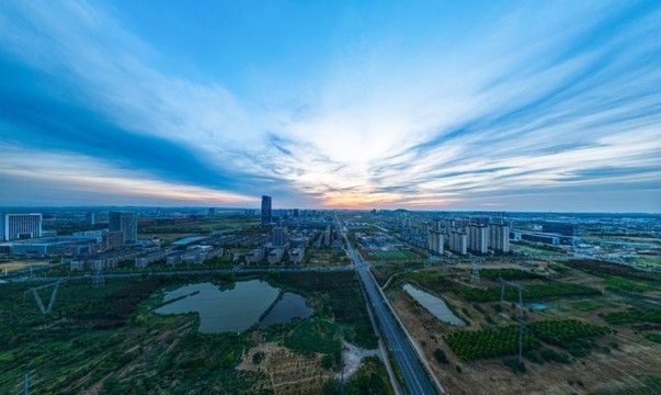 合肥城市風(fēng)光全景航拍