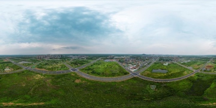 合肥城市風(fēng)光全景航拍