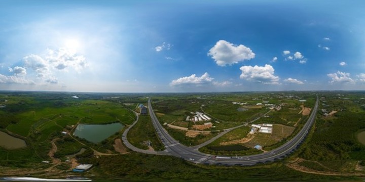 合肥城市風(fēng)光全景航拍