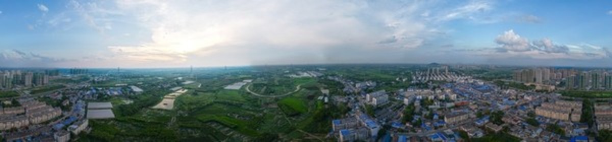 合肥城市風(fēng)光全景航拍