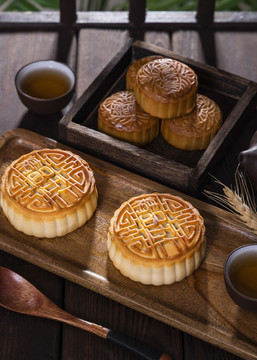 中國(guó)傳統(tǒng)節(jié)日中秋節(jié)美食月餅