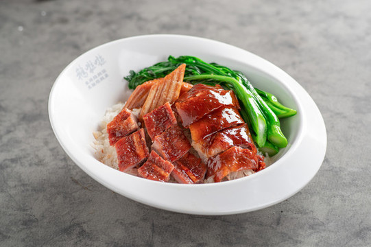 燒鵝拼燒排骨飯