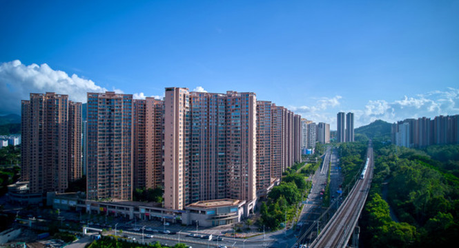 深圳龍崗建筑高樓住宅小區(qū)