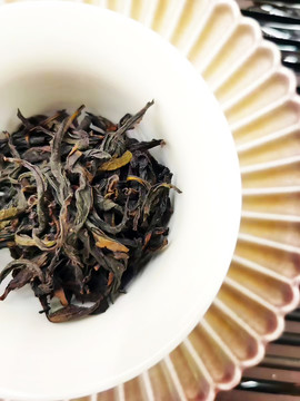 大紅袍茶葉特寫(xiě)